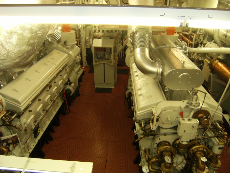 In the engine room of the tug boat tour.JPG